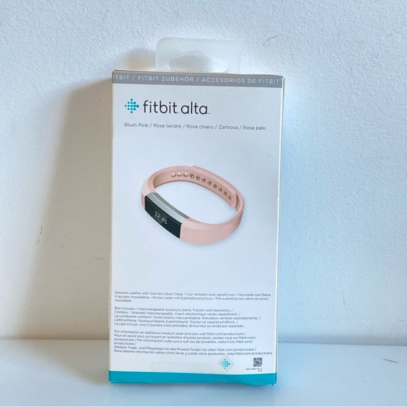Fitbit Alta Leather Accessory Band Blush Pink. Large. New sealed package. - Picture 2 of 4